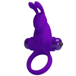 PRETTY LOVE - ANILLO VIBRADOR I CONEJO PARA PENE MORADO PRETTY LOVE MALE 2