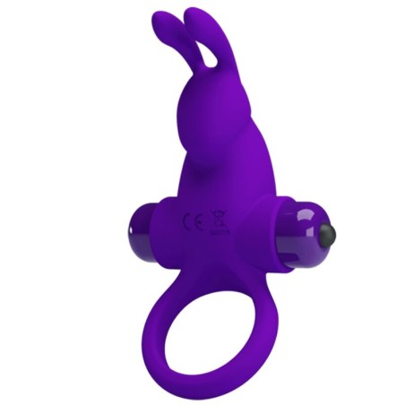 PRETTY LOVE - ANILLO VIBRADOR I CONEJO PARA PENE MORADO PRETTY LOVE MALE