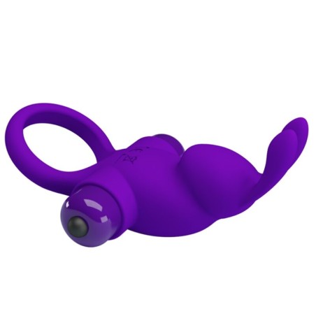 PRETTY LOVE - ANILLO VIBRADOR I CONEJO PARA PENE MORADO PRETTY LOVE MALE