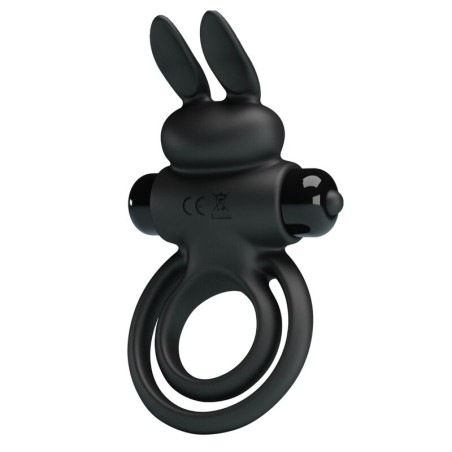 PRETTY LOVE - ANILLO VIBRADOR III CONEJO PARA PENE NEGRO PRETTY LOVE MALE