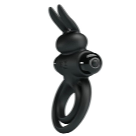 PRETTY LOVE - ANILLO VIBRADOR III CONEJO PARA PENE NEGRO PRETTY LOVE MALE