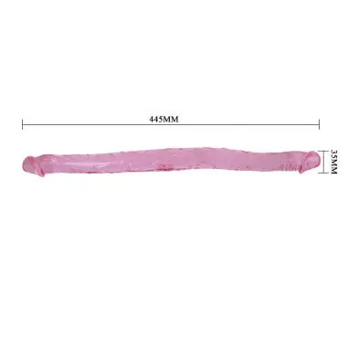Double Dong Rosa 44.5 cm - Dildo Realista | Baile
