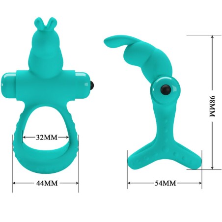 PRETTY LOVE - FIGGY ANILLO VIBRADOR RABBIT VERDE PRETTY LOVE MALE