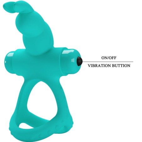 PRETTY LOVE - FIGGY ANILLO VIBRADOR RABBIT VERDE PRETTY LOVE MALE