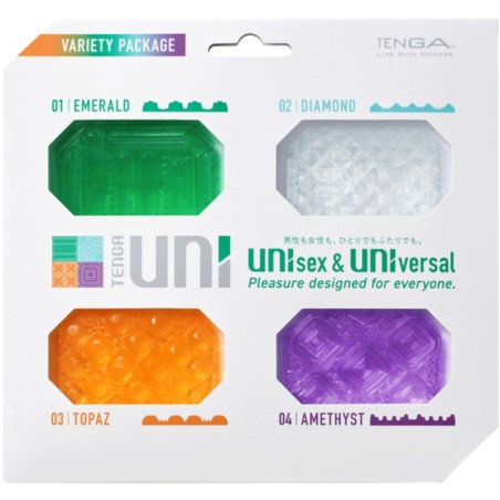 TENGA - UNI VARIETY MASTURBADOR DEDAL PACK 4 UDS TENGA