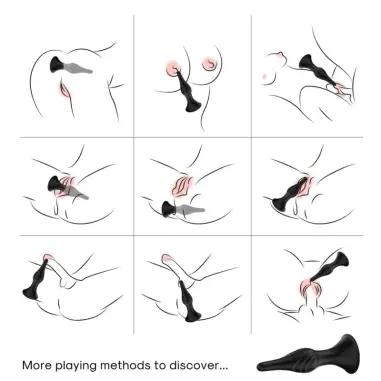 Vibrador & Plug Anal Control Remoto Negro - 9 Modos | Armony