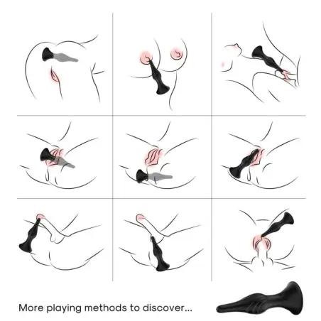 Vibrador & Plug Anal Control Remoto Negro - 9 Modos | Armony