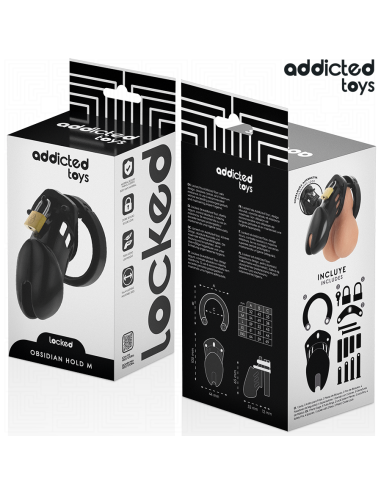 ADDICTED TOYS LOCKED - OBSIDIAN HOLD JAULA PARA PENE TALLA M 