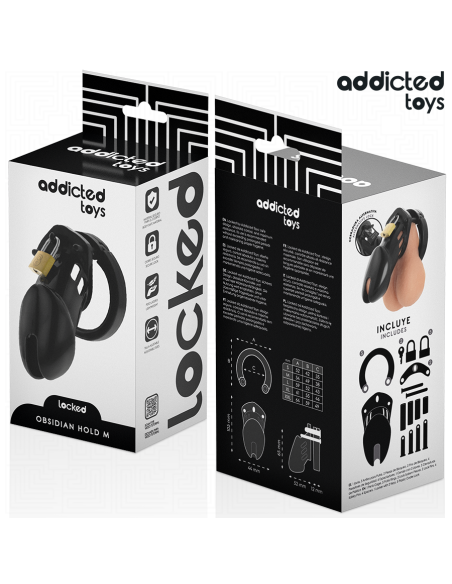 ADDICTED TOYS LOCKED - OBSIDIAN HOLD JAULA PARA PENE TALLA M 
