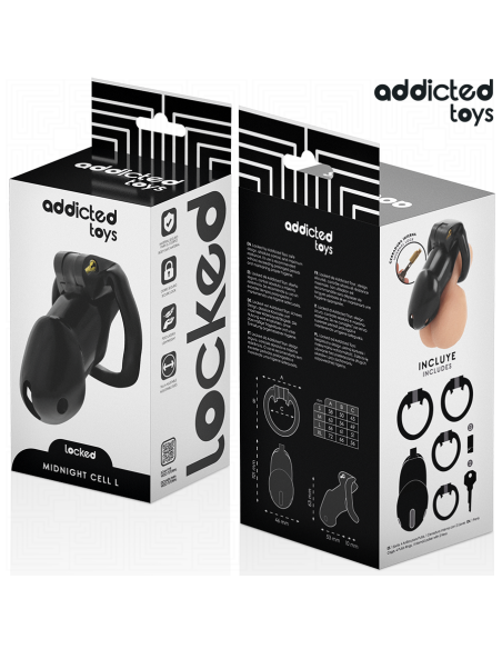 ADDICTED TOYS LOCKED - MINDNIGHT CELL JAULA PARA PENE TALLA L 