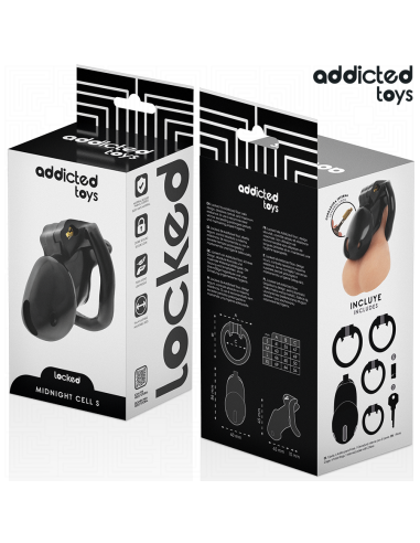 ADDICTED TOYS LOCKED - MINDNIGHT CELL JAULA PARA PENE TALLA S 