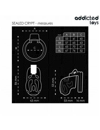 ADDICTED TOYS LOCKED - SEALED CRYPT JAULA PARA PENE 8 CM 