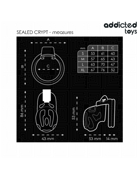 ADDICTED TOYS LOCKED - SEALED CRYPT JAULA PARA PENE 8 CM 