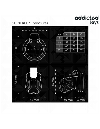 ADDICTED TOYS LOCKED - SILENT KEEP JAULA PARA PENE 7,5 CM 