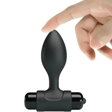 Vibra Butt Plug Anal 10 Vibraciones Negro | Pretty Love