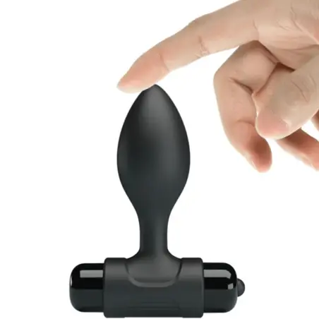 Vibra Butt Plug Anal 10 Vibraciones Negro | Pretty Love