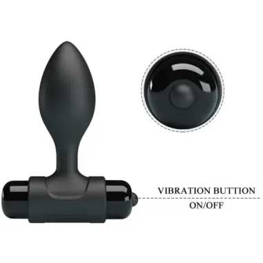 Vibra Butt Plug Anal 10 Vibraciones Negro | Pretty Love