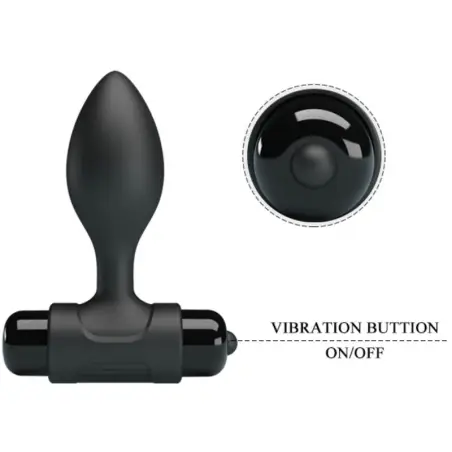 Vibra Butt Plug Anal 10 Vibraciones Negro | Pretty Love