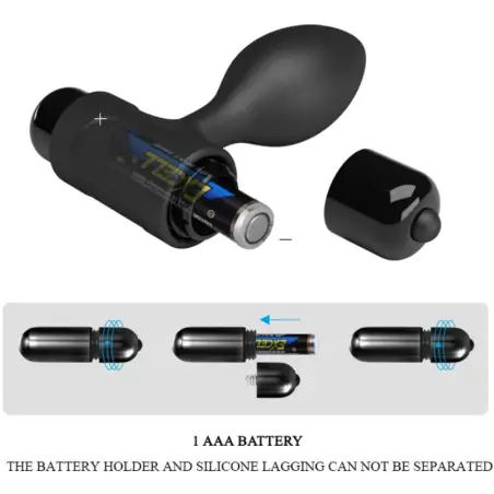 Vibra Butt Plug Anal 10 Vibraciones Negro | Pretty Love