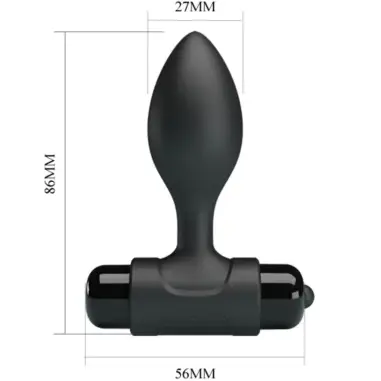 Vibra Butt Plug Anal 10 Vibraciones Negro | Pretty Love