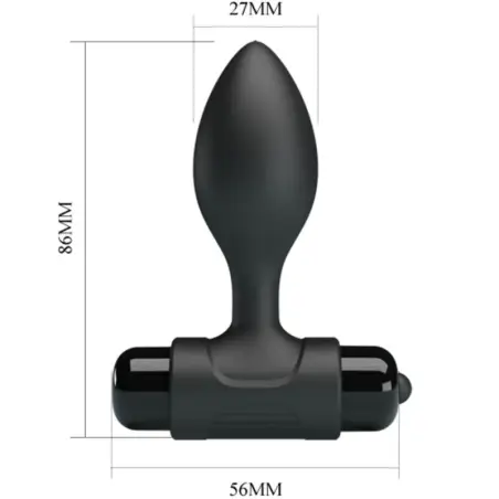Vibra Butt Plug Anal 10 Vibraciones Negro | Pretty Love