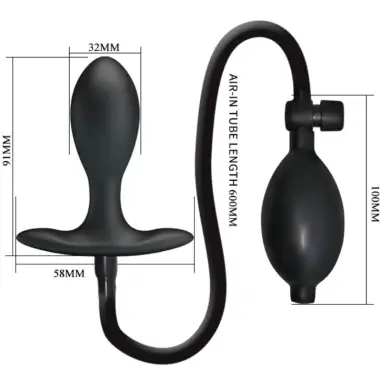 Plug Anal Inflable Negro - Sumergible | Pretty Love