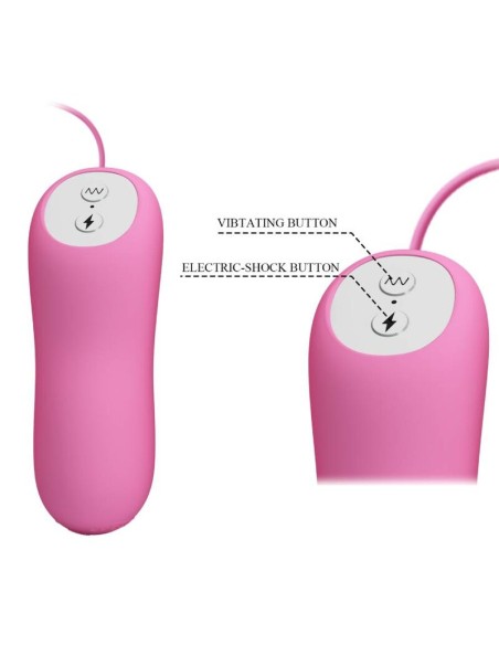 PRETTY LOVE - PINZAS CON VIBRACIÓN Y ELETROSHOCK ROSA