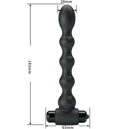 Lynn Plug Anal Silicona 10 Vibraciones Negro | Pretty Love