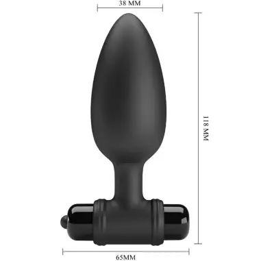 Vibra Butt Plug 2 Plug Anal 10 Vibraciones Negro - 10 Modos