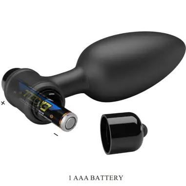 Vibra Butt Plug 2 Plug Anal 10 Vibraciones Negro - 10 Modos