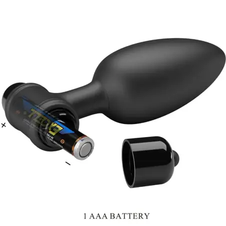 Vibra Butt Plug 2 Plug Anal 10 Vibraciones Negro - 10 Modos