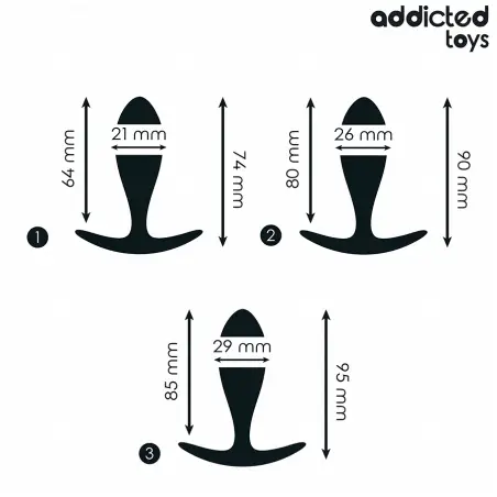 Set de 3 Plug Anal Silicona Modelo 2 | Addicted Toys