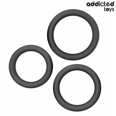 ADDICTED TOYS - SET DE ANILLOS SILICONA PLANOS