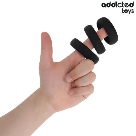 Set de Anillos Silicona Planos | Addicted Toys