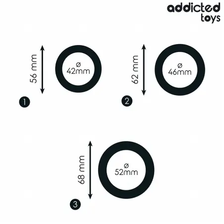 Set de Anillos Silicona Planos | Addicted Toys
