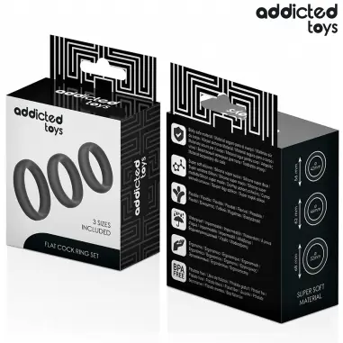 Set de Anillos Silicona Planos | Addicted Toys