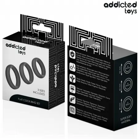 Set de Anillos Silicona Planos | Addicted Toys