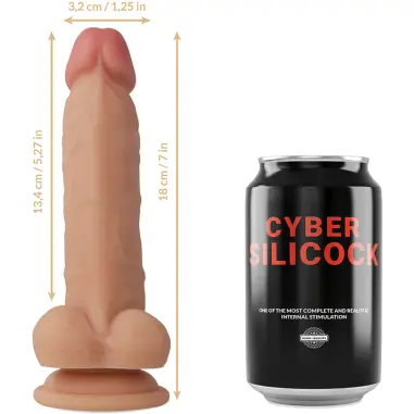 Arnés Silicona Liquida Jude 18 cm Ø 3.2 cm | Cyber Silicock