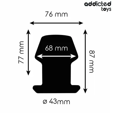 Plug Anal Hueco Extrem Silicona Talla M 8,7 cm
