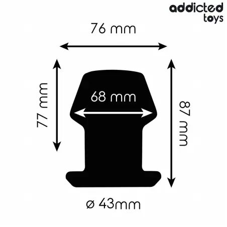 Plug Anal Hueco Extrem Silicona Talla M 8,7 cm