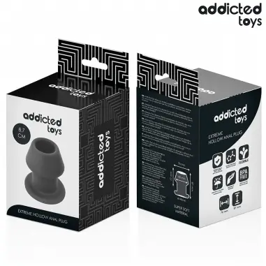Plug Anal Hueco Extrem Silicona Talla M 8,7 cm