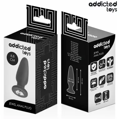 Plug Anal con Joya Silicona Talla S 8,8 cm | Addicted Toys