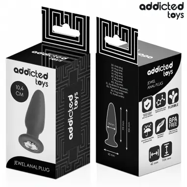 Plug Anal con Joya Silicona Talla M 10,4 cm | Addicted Toys