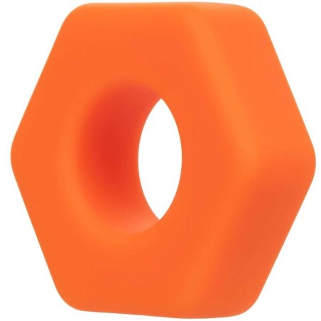 CALEXOTICS - ALPHA ANILLO PROLONG SEXGONO NARANJA CALEXOTICS