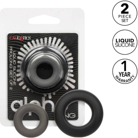 CALEXOTICS - ALPHA SET DE 2 ANILLOS PROLONG GRIS CALEXOTICS
