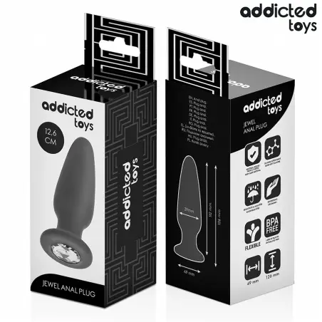 Plug Anal con Joya Silicona Talla L 12,6 cm | Addicted Toys