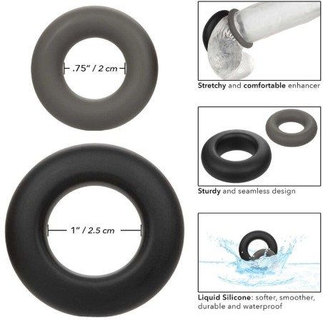 CALEXOTICS - ALPHA SET DE 2 ANILLOS PROLONG GRIS CALEXOTICS