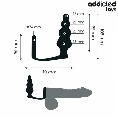 Plug Anal con Anillo Silicona Modelo 5 | Addicted Toys