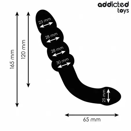 Masajeador Anal Doble Silicona 16,5 cm | Addicted Toys