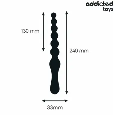 Masajeador Anal Doble Silicona 24 cm | Addicted Toys